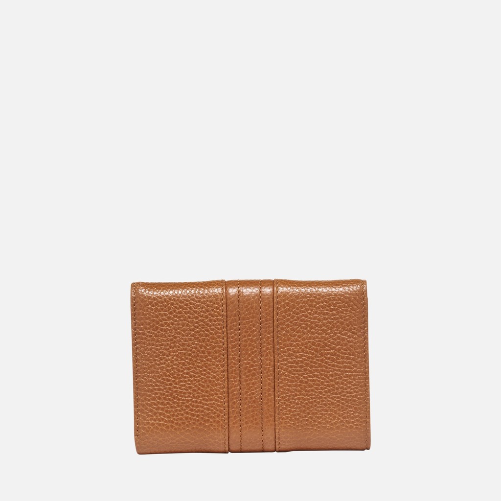 Portefeuille en cuir WALLET FEMME Cognac - image number 2 | GEOX