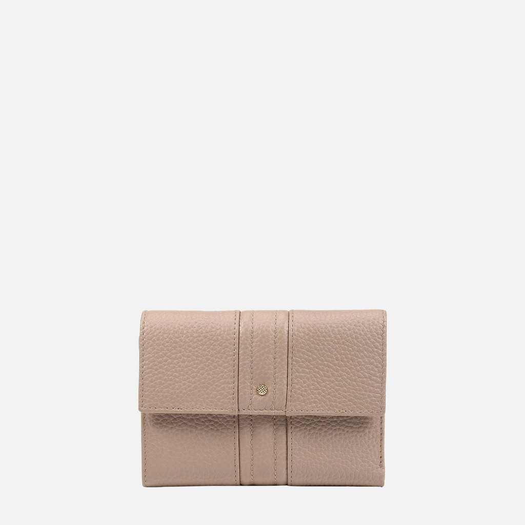 Leather wallet WALLET WOMAN Light Taupe - image number 0 | GEOX
