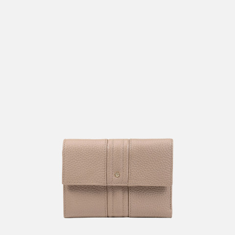 Leather wallet WALLET WOMAN Light Taupe - image number 0 | GEOX