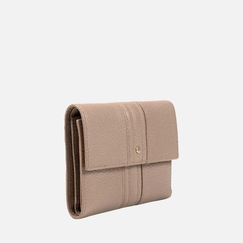 Leather wallet WALLET WOMAN Light Taupe - image number 1 | GEOX