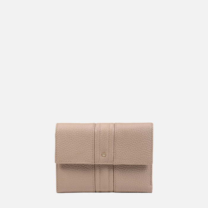 Leather wallet WALLET WOMAN Light Taupe | GEOX