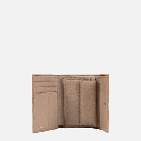 Leather wallet WALLET WOMAN Light Taupe - image number 3 | GEOX