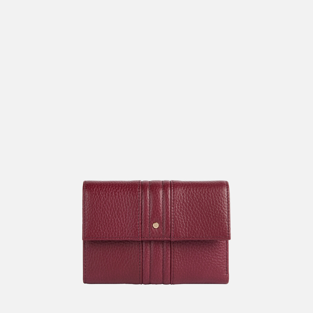 Portafoglio in pelle WALLET DONNA Bordeaux - image number 0 | GEOX