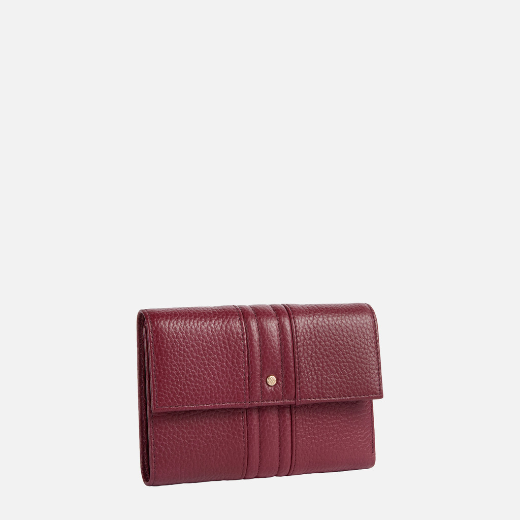 Portafoglio in pelle WALLET DONNA Bordeaux - image number 1 | GEOX
