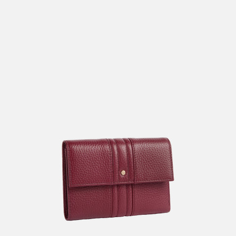Portafoglio in pelle WALLET DONNA Bordeaux - image number 1 | GEOX