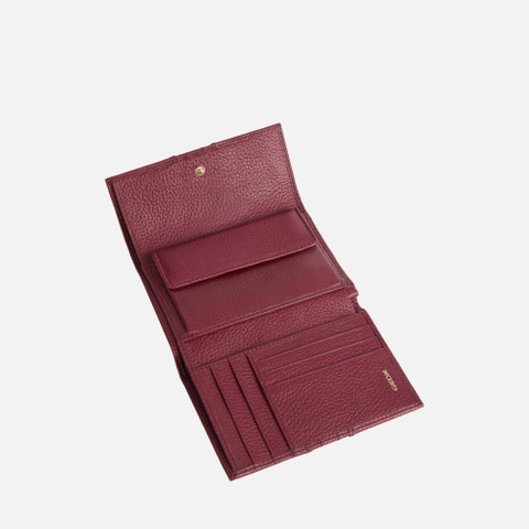 Portafoglio in pelle WALLET DONNA Bordeaux - image number 3 | GEOX