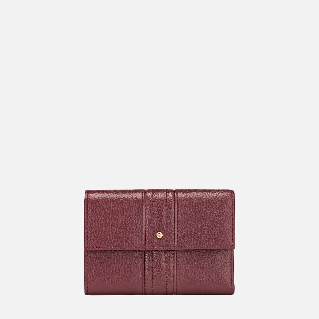 Leren portemonnee WALLET DAMES Wijnrood - image number 0 | GEOX