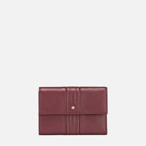 Leren portemonnee WALLET DAMES Wijnrood | GEOX