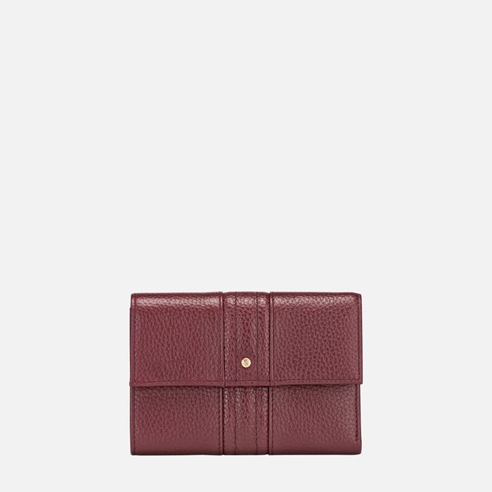 Leather wallet WALLET WOMAN Bordeaux | GEOX