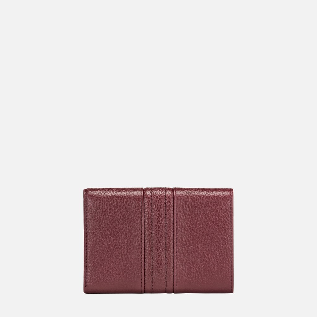 Leren portemonnee WALLET DAMES Wijnrood - image number 2 | GEOX
