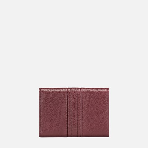Leren portemonnee WALLET DAMES Wijnrood - image number 2 | GEOX