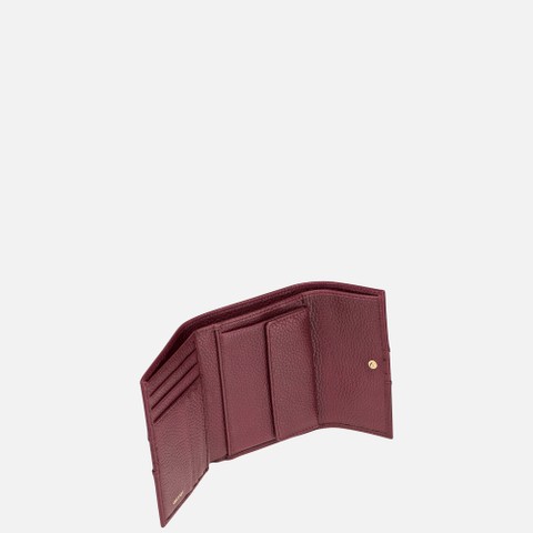 Leren portemonnee WALLET DAMES Wijnrood - image number 3 | GEOX