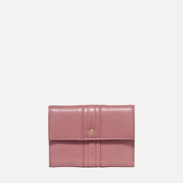Portefeuille en cuir WALLET FEMME Vieux rose | GEOX