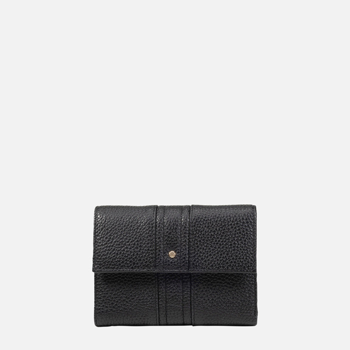 Leather wallet WALLET WOMAN Black | GEOX