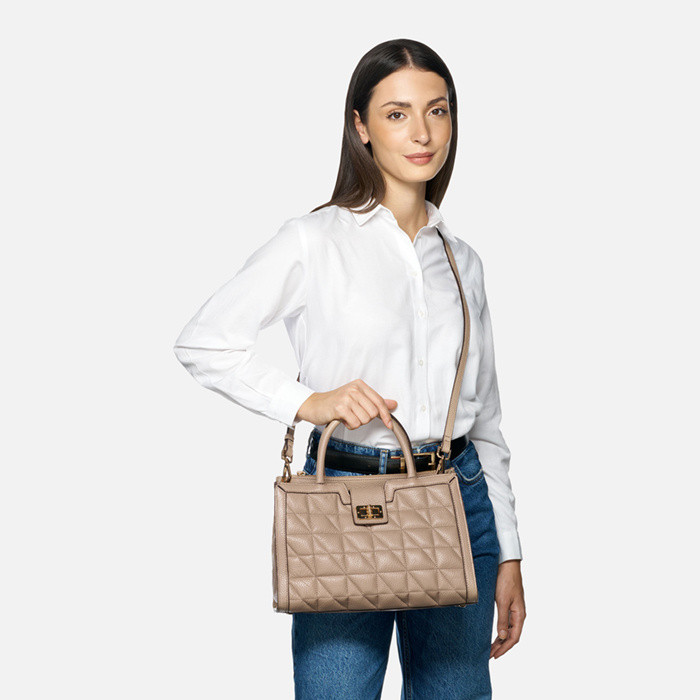 Handbag LEONORY WOMAN Light Taupe | GEOX
