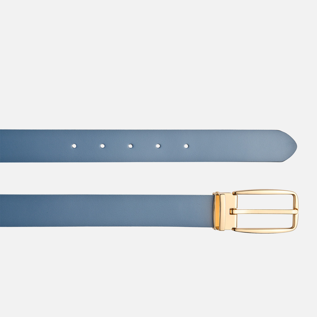 leather belt BELT WOMAN Light Sky/White - image number 1 | GEOX