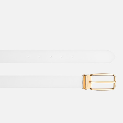 leather belt BELT WOMAN Light Sky/White - image number 2 | GEOX