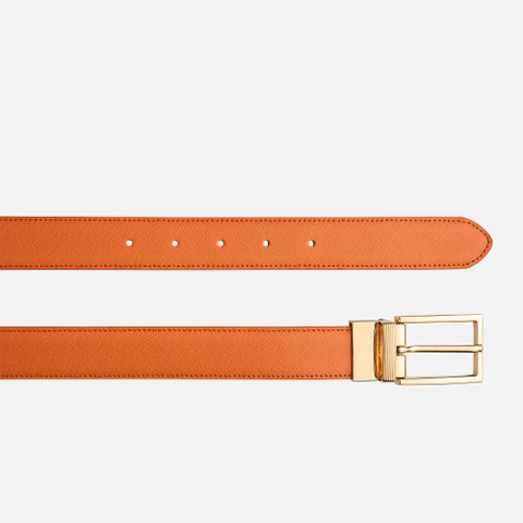 Leather belt BELT WOMAN Orange/Green - image number 1 | GEOX