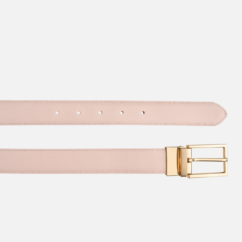 leather belt BELT WOMAN Beige/White - image number 1 | GEOX