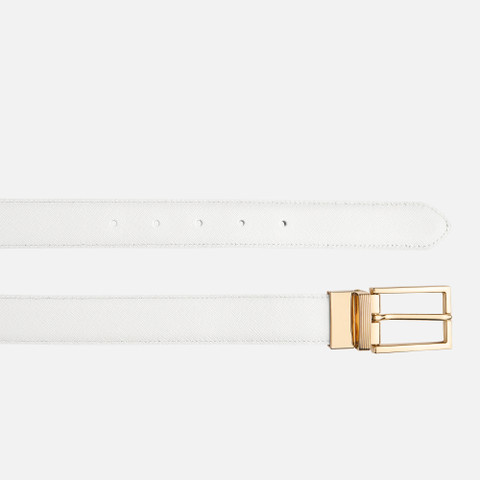 leather belt BELT WOMAN Beige/White - image number 2 | GEOX