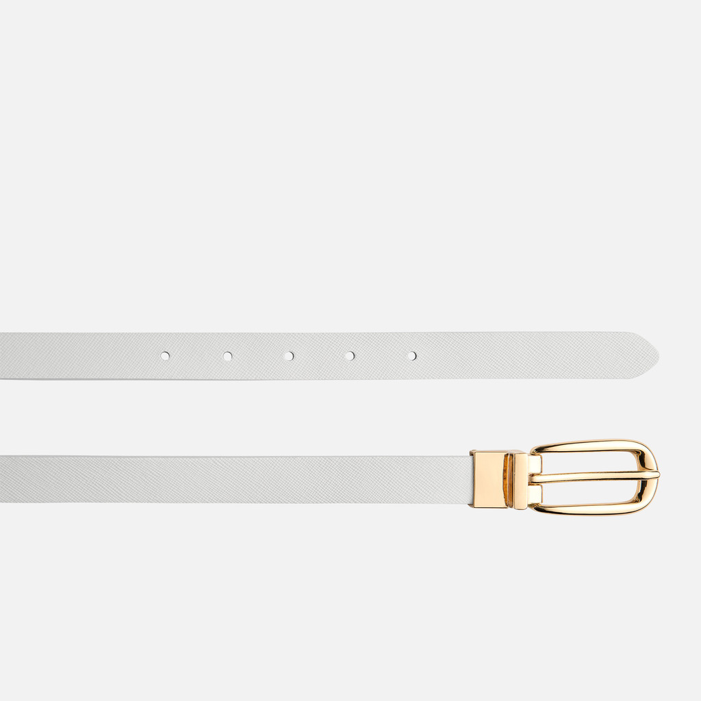 leather belt BELT WOMAN White/Papyrus - image number 1 | GEOX