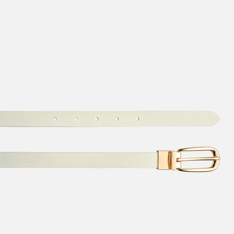 leather belt BELT WOMAN White/Papyrus - image number 2 | GEOX