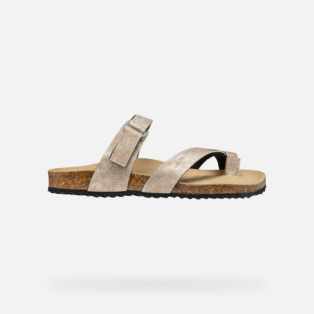 Slides shoes BRIONIA WOMAN Bronze - image number 1 | GEOX