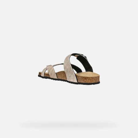 Slides shoes BRIONIA WOMAN Bronze - image number 3 | GEOX