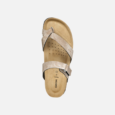 Slides shoes BRIONIA WOMAN Bronze - image number 5 | GEOX