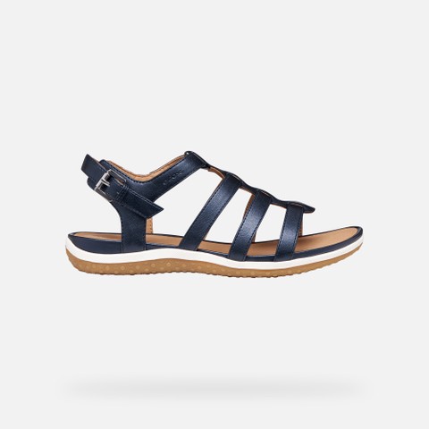 Flat sandals SANDAL VEGA WOMAN Dark Jeans - image number 1 | GEOX