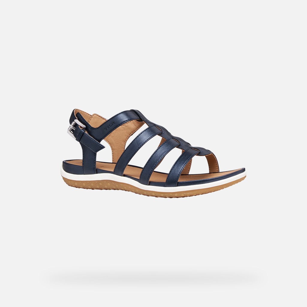 Flat sandals SANDAL VEGA WOMAN Dark Jeans - image number 2 | GEOX