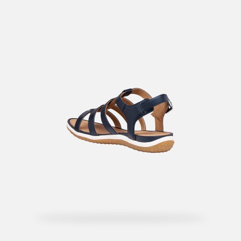 Flat sandals SANDAL VEGA WOMAN Dark Jeans - image number 3 | GEOX