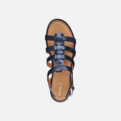 Flat sandals SANDAL VEGA WOMAN Dark Jeans - image number 5 | GEOX