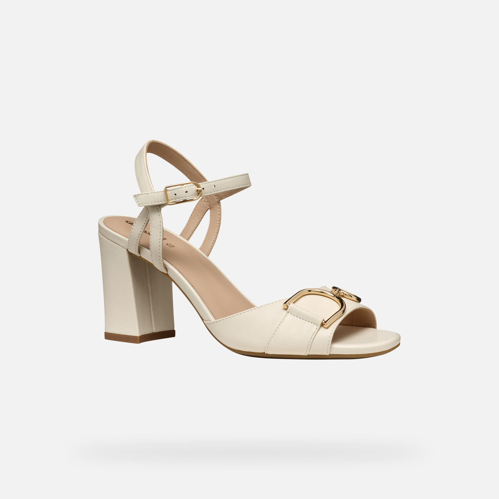 Geox® NEW ERAKLIA 80 WOMAN: Papyrus high-heeled sandals | Geox