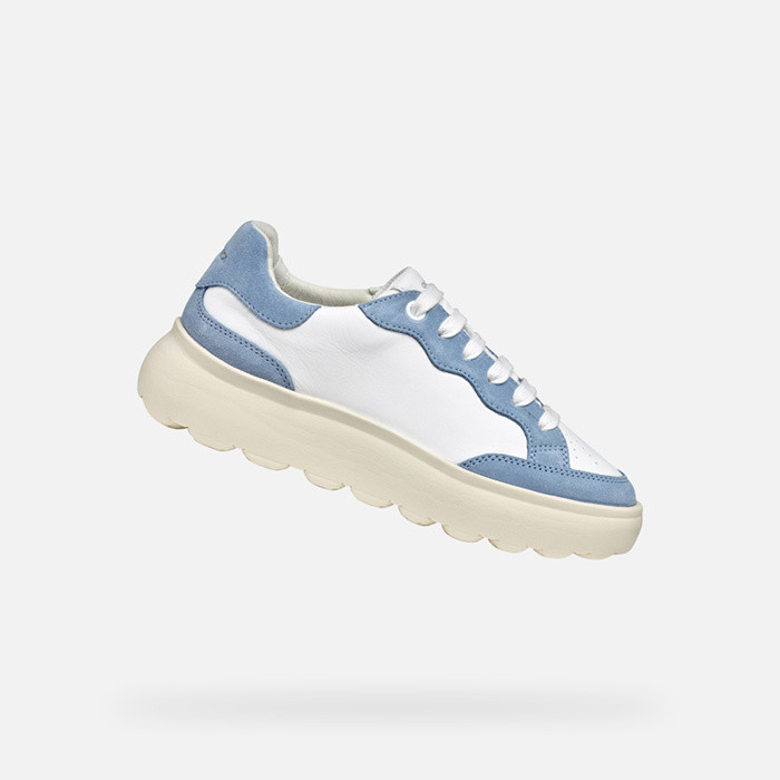 Low top sneakers SPHERICA EC4.1 WOMAN White/Light blue | GEOX