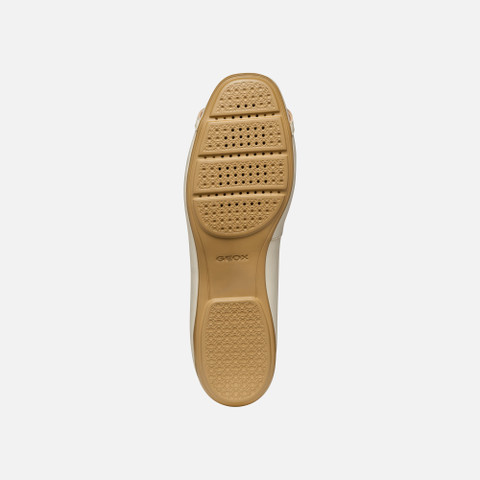 leather ballerina flats ANNYTAH W WOMAN Papyrus - image number 7 | GEOX