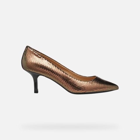 Medium heel pumps KLEOPY WOMAN Dark Brown - image number 1 | GEOX