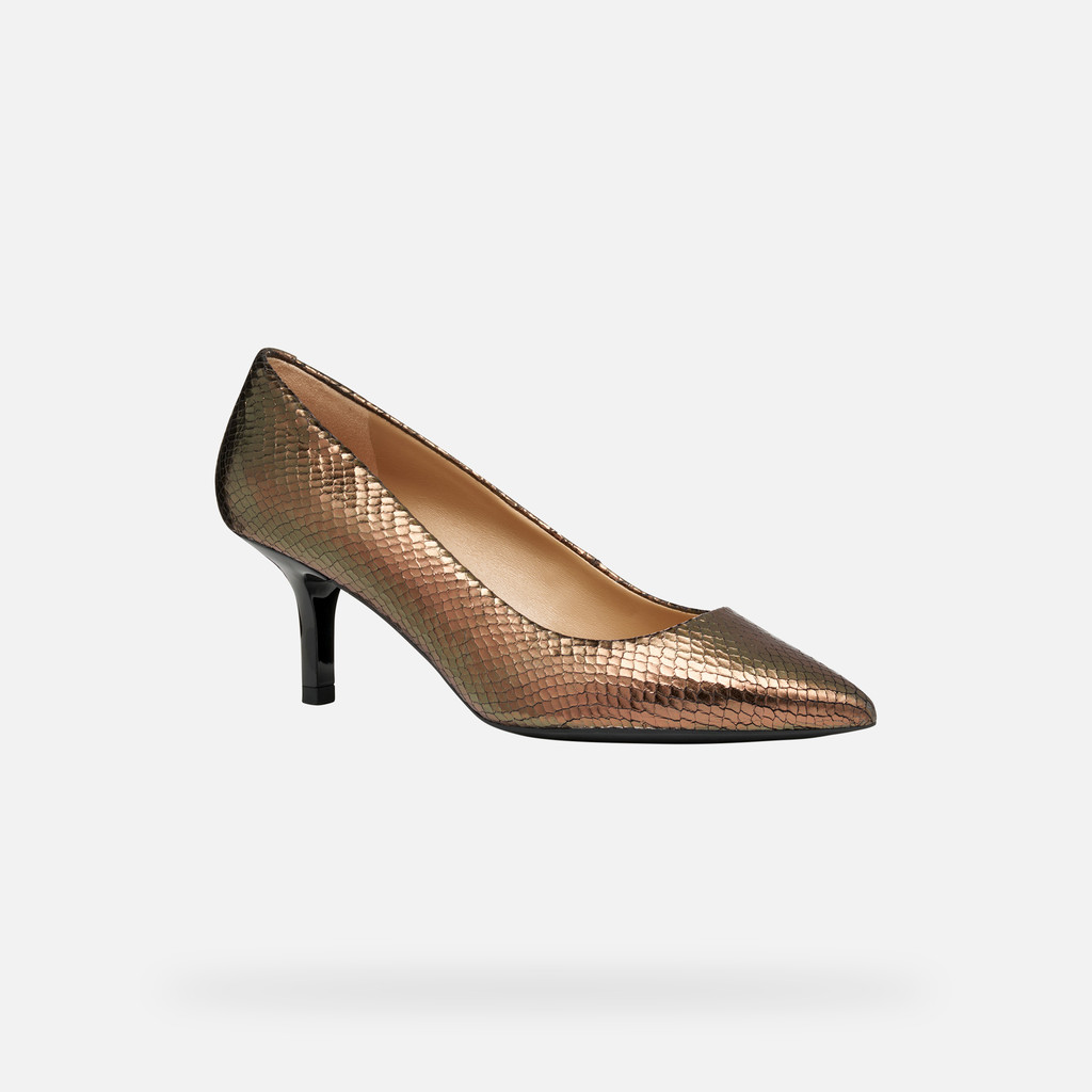 Medium heel pumps KLEOPY WOMAN Dark Brown - image number 2 | GEOX