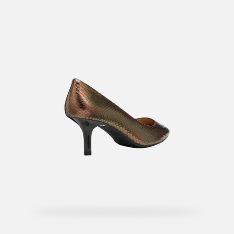 Medium heel pumps KLEOPY WOMAN Dark Brown - image number 4 | GEOX