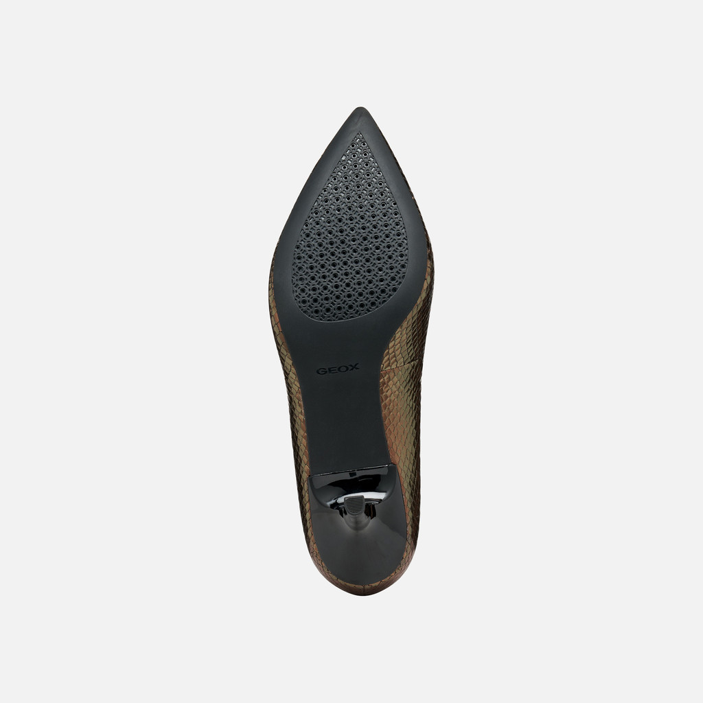 Medium heel pumps KLEOPY WOMAN Dark Brown - image number 6 | GEOX