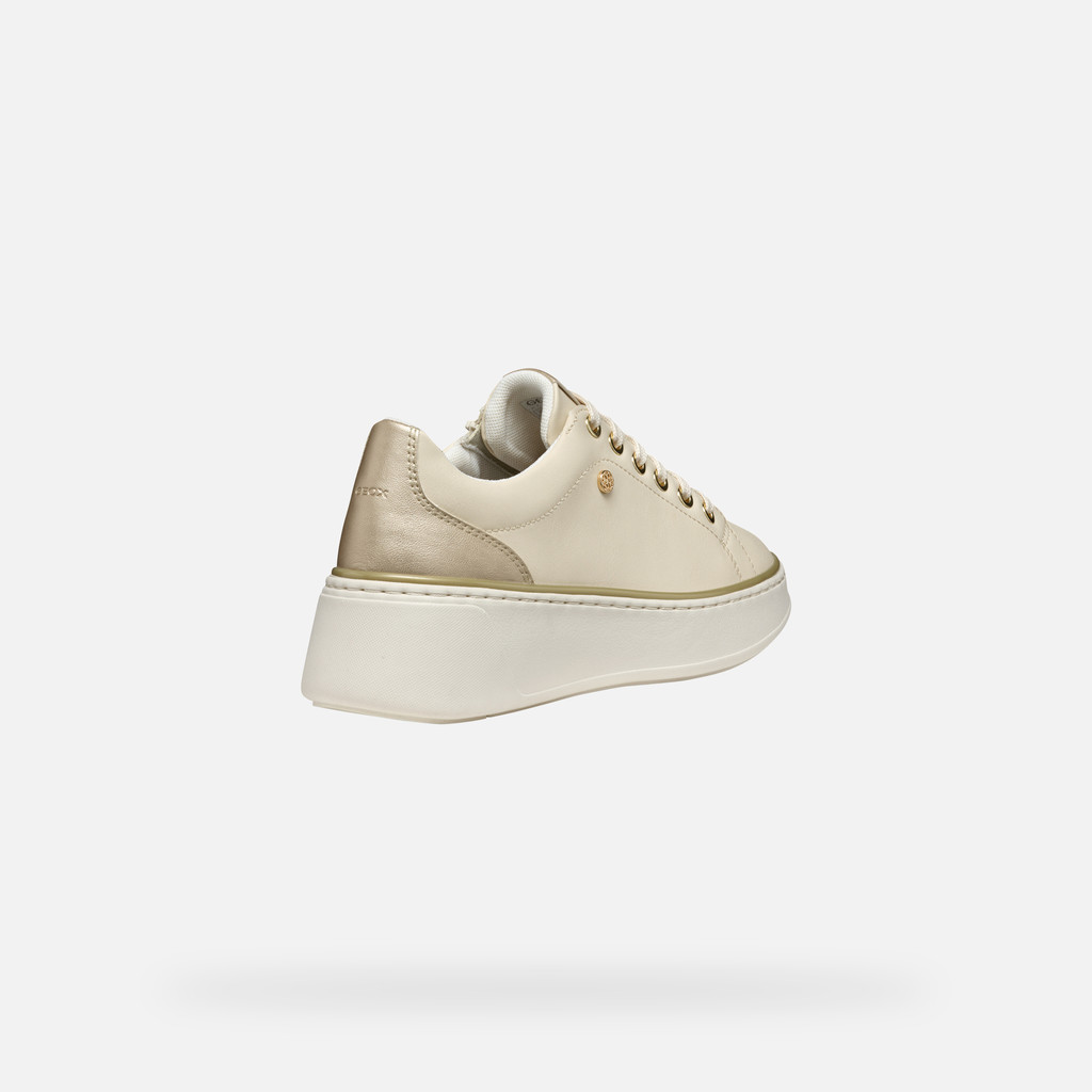 Platform trainers SUNNETTY WOMAN Papyrus/Light gold - image number 5 | GEOX