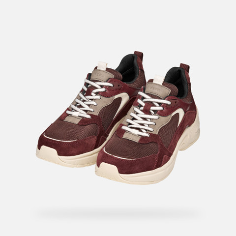 Low top sneakers ZARVIA WOMAN Wine - image number 8 | GEOX