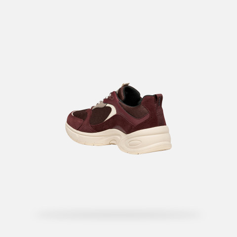 Low top sneakers ZARVIA WOMAN Wine - image number 4 | GEOX