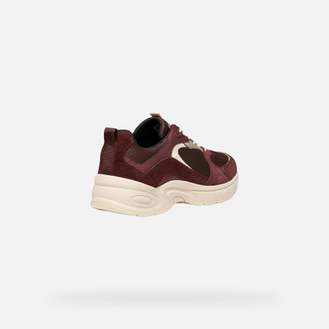 Low top sneakers ZARVIA WOMAN Wine - image number 5 | GEOX