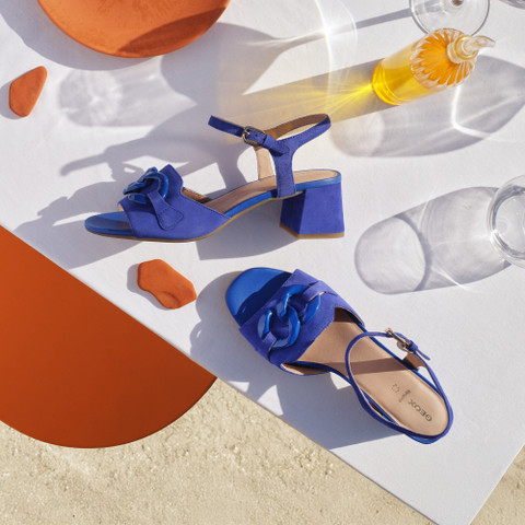 medium-heeled sandals NEW ERAKLIA 50 T WOMAN Blue - image number 8 | GEOX