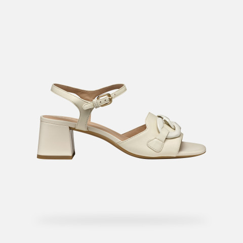 Medium-heeled sandals NEW ERAKLIA 50 T WOMAN Papyrus - image number 1 | GEOX