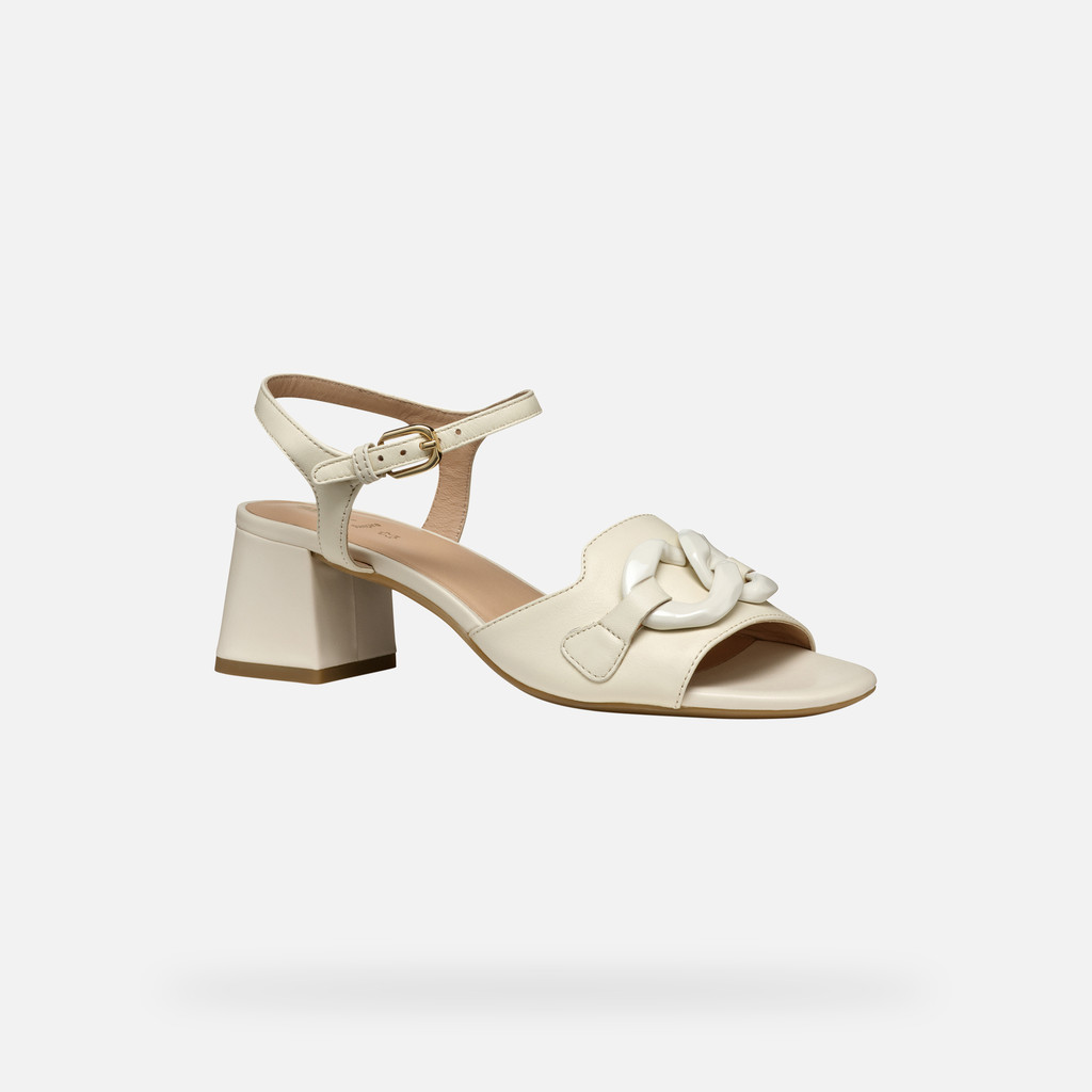 Medium-heeled sandals NEW ERAKLIA 50 T WOMAN Papyrus - image number 3 | GEOX