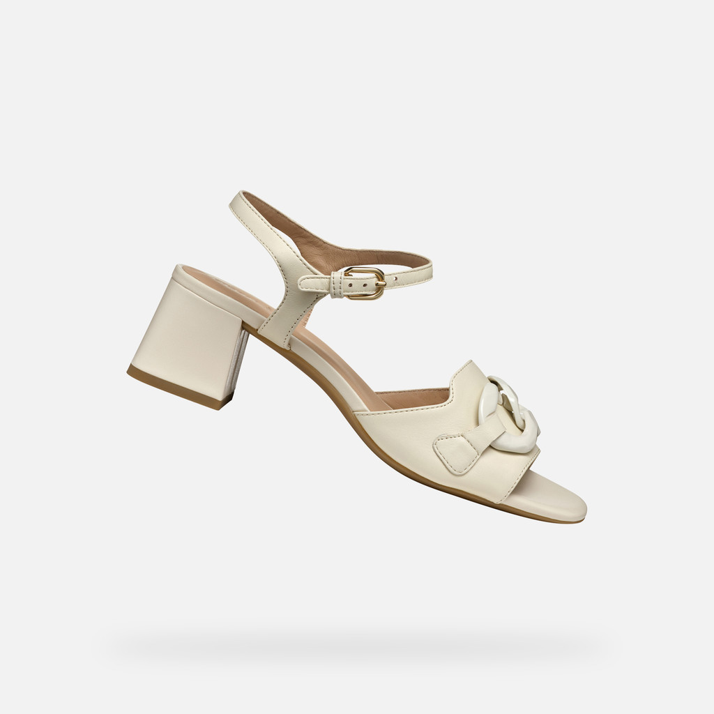 Medium-heeled sandals NEW ERAKLIA 50 T WOMAN Papyrus - image number 0 | GEOX