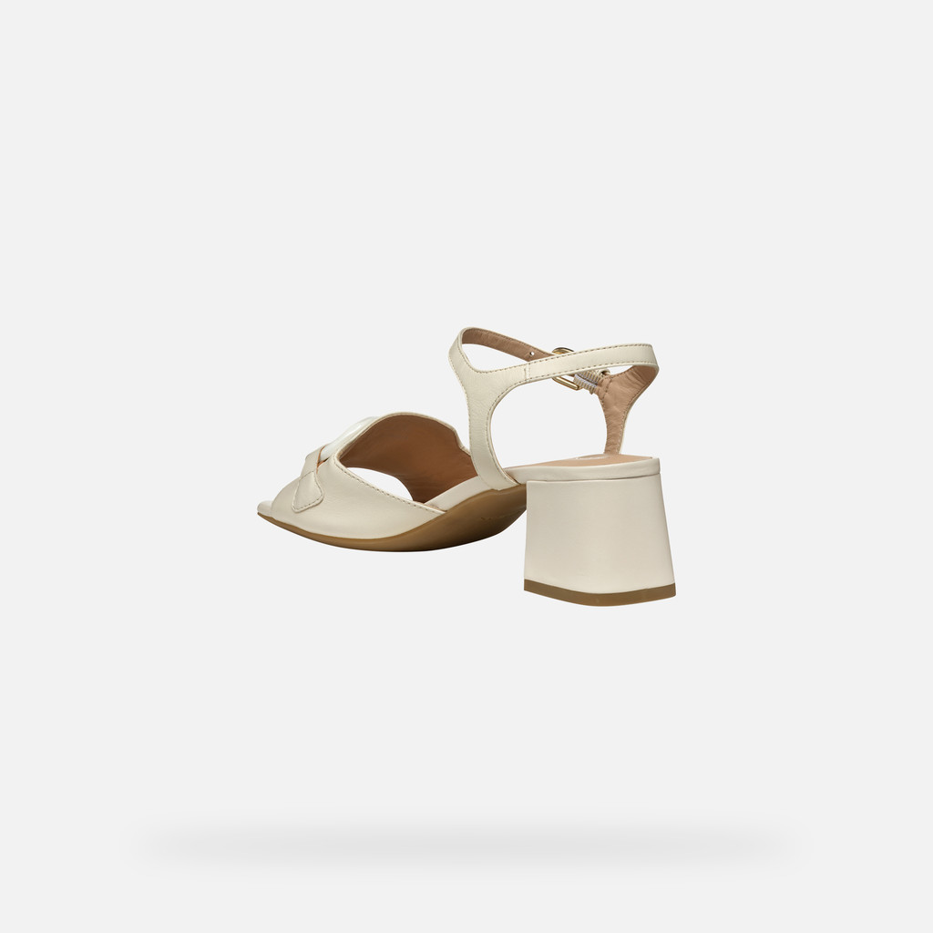 Medium-heeled sandals NEW ERAKLIA 50 T WOMAN Papyrus - image number 4 | GEOX