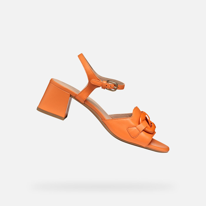 Medium-heeled sandals NEW ERAKLIA 50 T WOMAN Orange | GEOX